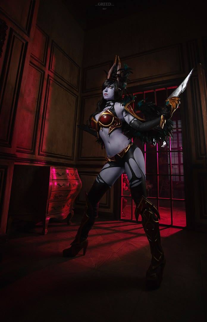 Dota 2 - Akasha (Queen of Pain) (Adornments of Blight) Cosplay - premium study