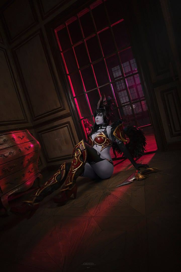 Dota 2 - Akasha (Queen of Pain) (Adornments of Blight) Cosplay - cinematic portrait