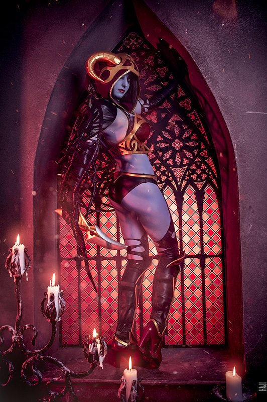 Dota 2 - Akasha (Queen of Pain) (Throes of Anguish) Cosplay - cinematic portrait
