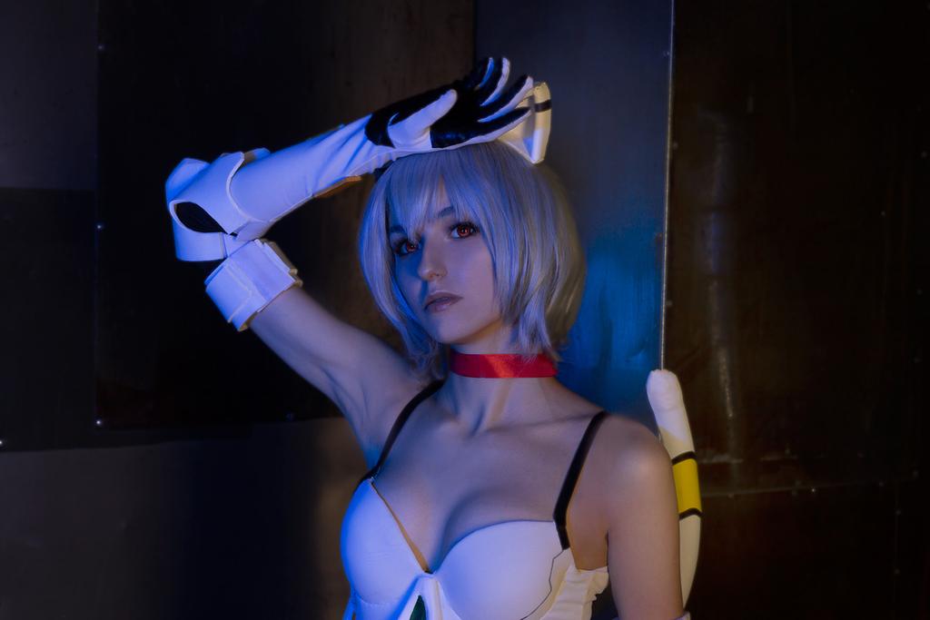 Evangelion - 3.0 You Can (Not) Redo - Rei Ayanami Cosplay - cinematic portrait
