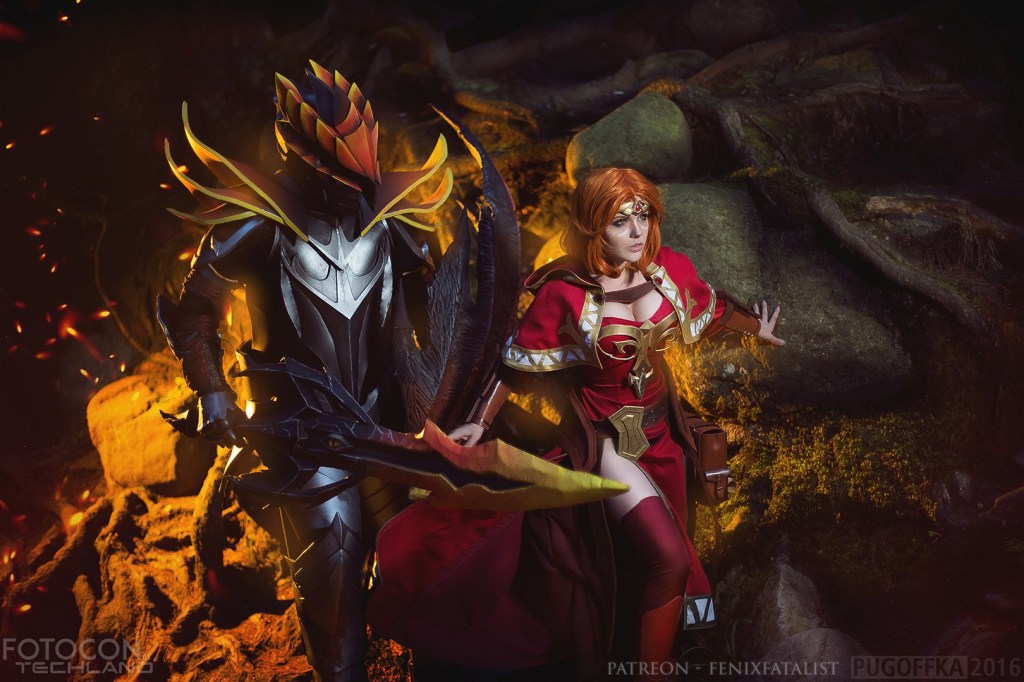 Dota 2 - Lina (Slayer) (Smoldering Journey) Cosplay - anime costume