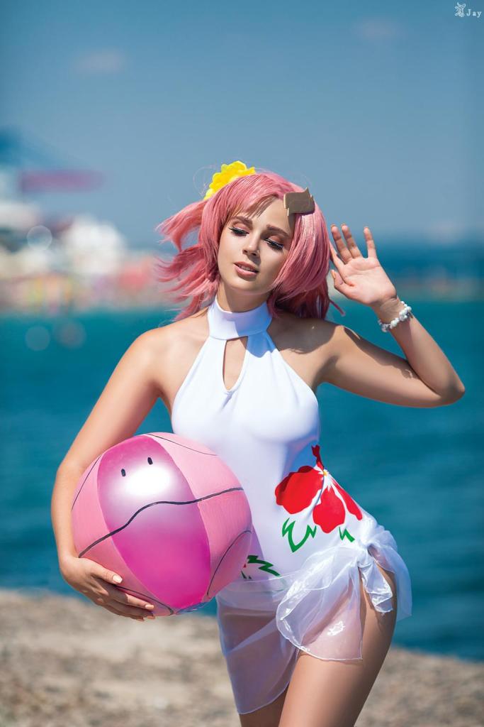 gundam seed destiny lacus clyne swimsuit cosplay 4