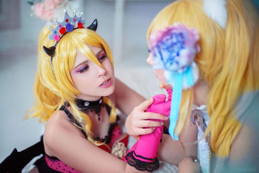 Love Live - Ayase Eli (Little Devil &amp; White Day) Version Cosplay - light aesthetic