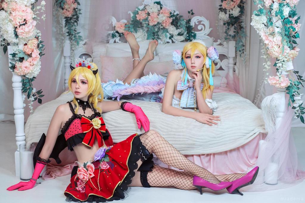 Love Live - Ayase Eli (Little Devil &amp; White Day) Version Cosplay - artistic framing