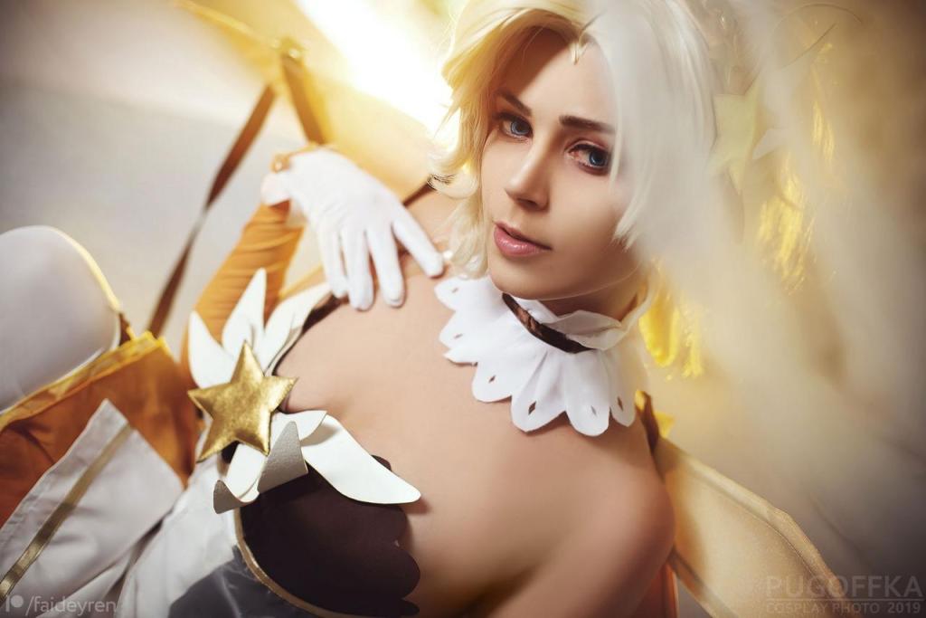 Overwatch - Mercy (Magical Girl) (Concept) Cosplay - authentic view