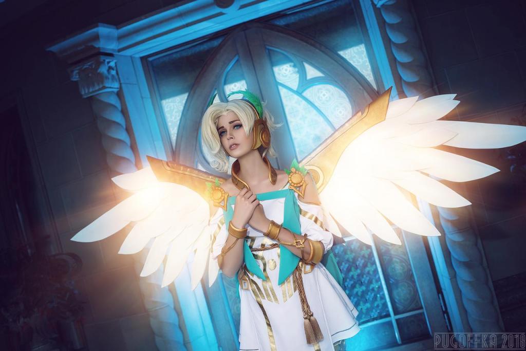 Overwatch - Mercy (Winged Victory) Cosplay - anime costume
