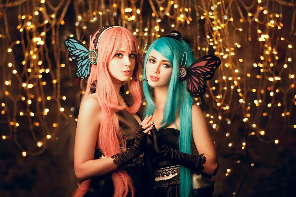 vocaloid e28093 hatsune miku megurine luka magnet cosplay