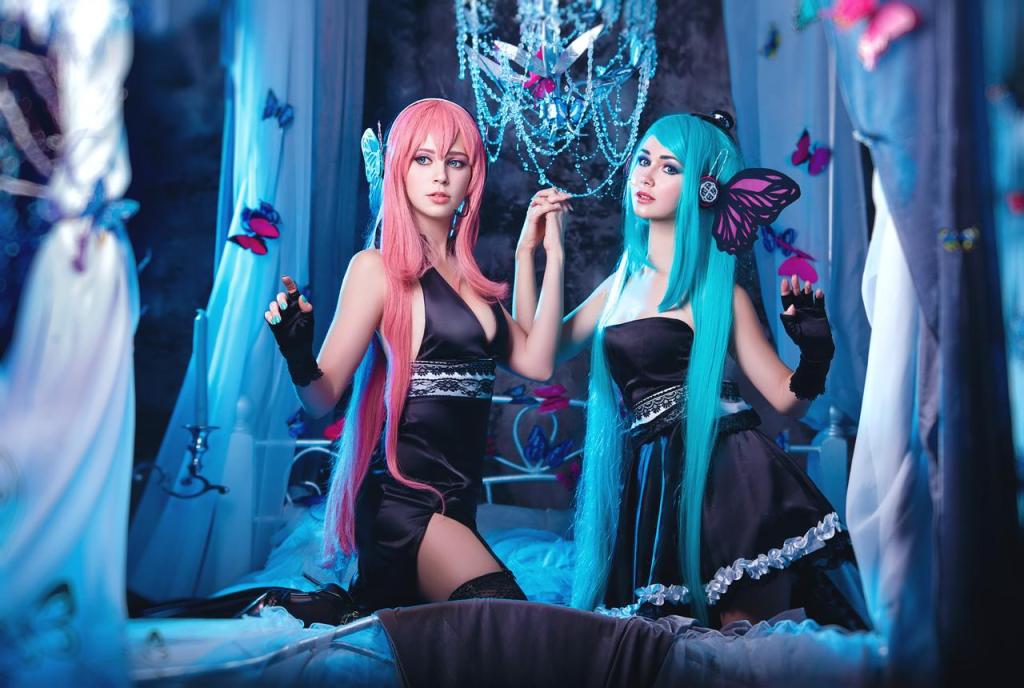 vocaloid e28093 hatsune miku megurine luka magnet cosplay 2