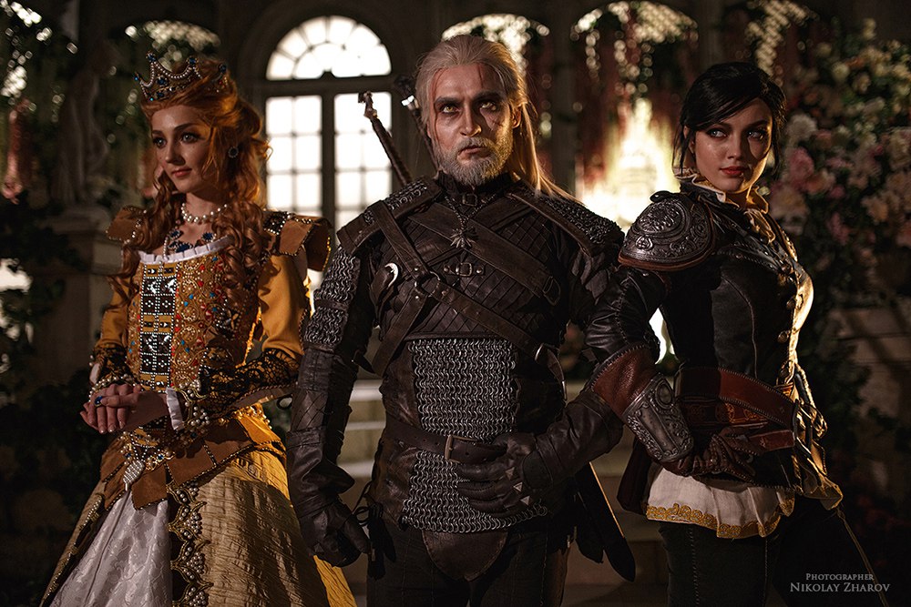 The Witcher 3 - Wild Hunt - Blood and Wine - Sylvia Anna &amp; Geralt of Rivia &amp; Anna Henrietta Cosplay - body photo