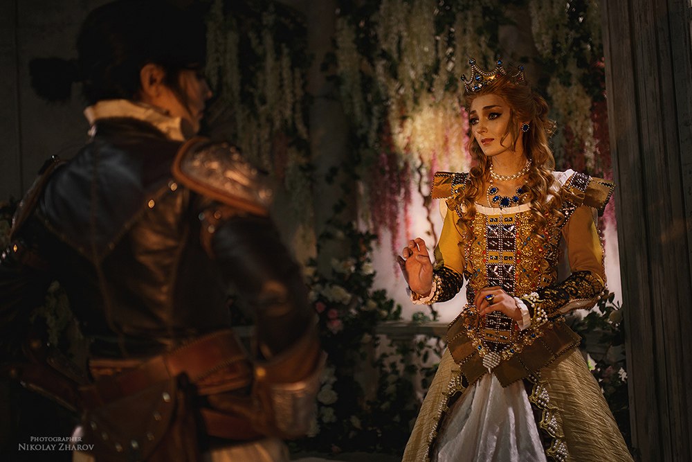 The Witcher 3 - Wild Hunt - Blood and Wine - Sylvia Anna &amp; Geralt of Rivia &amp; Anna Henrietta Cosplay - costume portrait