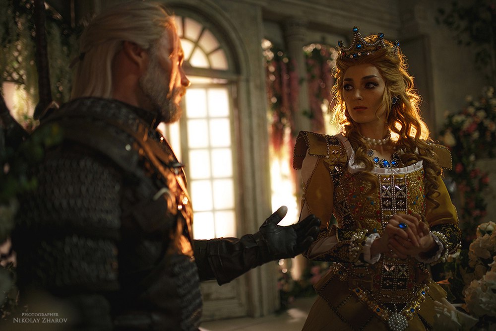 The Witcher 3 - Wild Hunt - Blood and Wine - Sylvia Anna &amp; Geralt of Rivia &amp; Anna Henrietta Cosplay - body photo