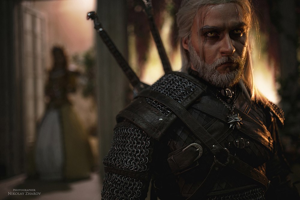 The Witcher 3 - Wild Hunt - Blood and Wine - Sylvia Anna &amp; Geralt of Rivia &amp; Anna Henrietta Cosplay - anime costume