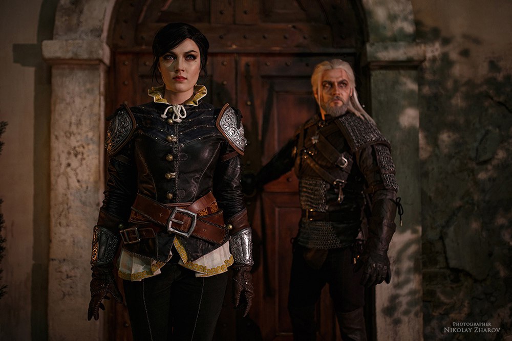 The Witcher 3 - Wild Hunt - Blood and Wine - Sylvia Anna &amp; Geralt of Rivia &amp; Anna Henrietta Cosplay - full length port.