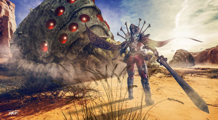 Nausicaa of the Valley of the Wind - Kushana (Zeronis Concept) Cosplay - full length port.