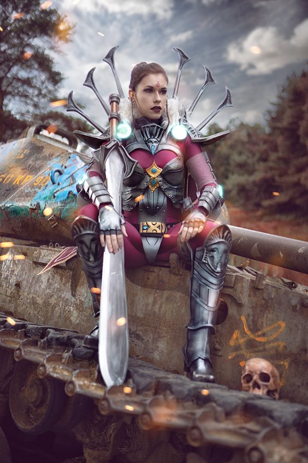Nausicaa of the Valley of the Wind - Kushana (Zeronis Concept) Cosplay - full body port.