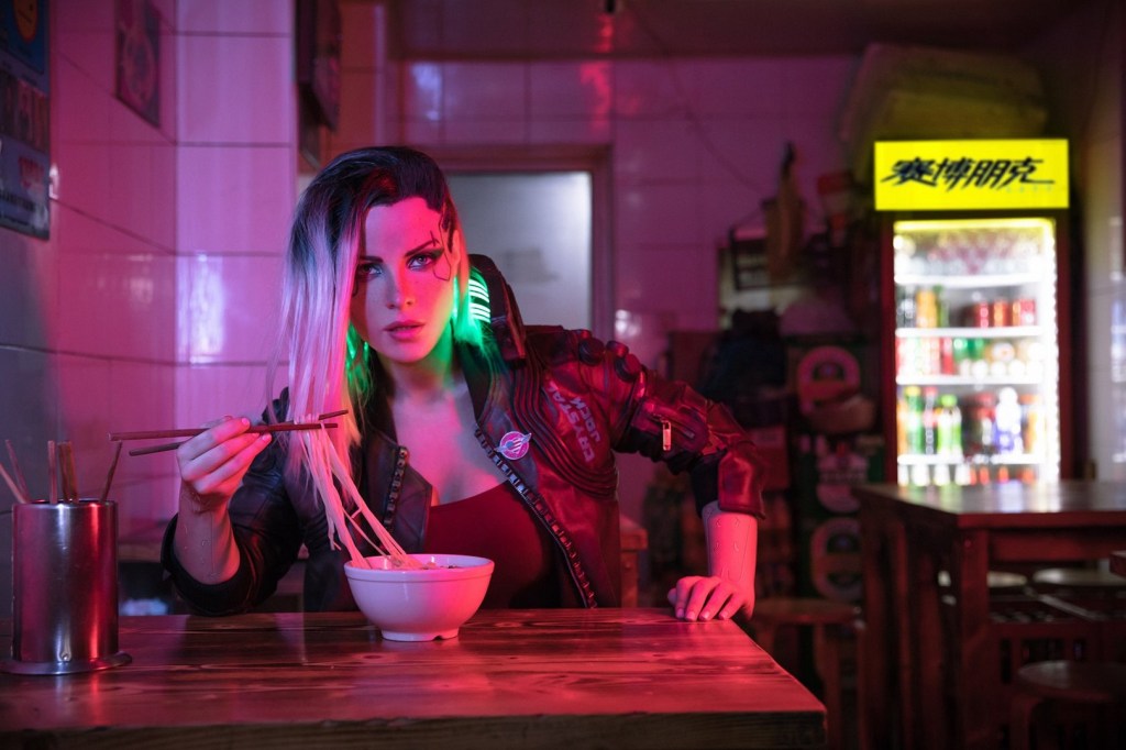 Cyberpunk 2077 - V (Female) Cosplay - full length character portrait