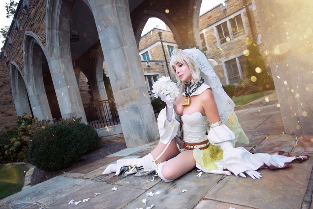 Fate Extra CCC - Saber Bride Cosplay - cinematic costume portrait
