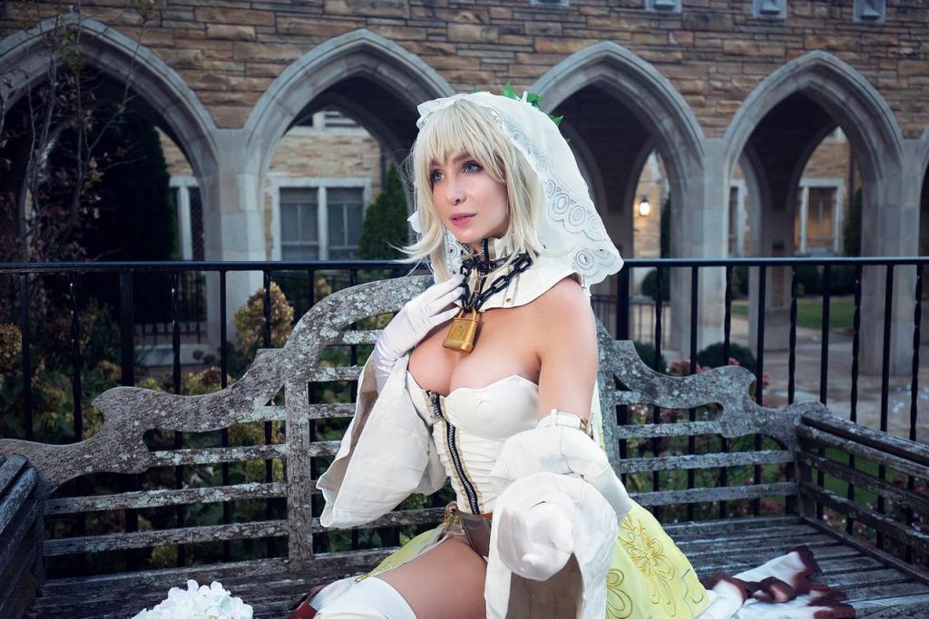 Fate Extra CCC - Saber Bride Cosplay - mature aesthetic capture