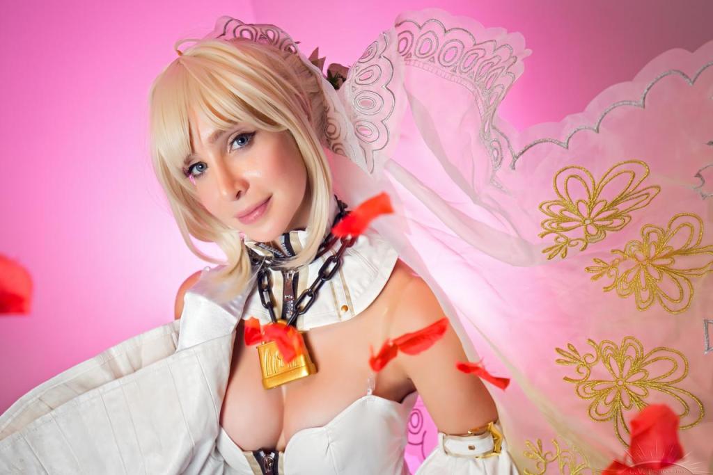 Fate Extra CCC - Saber Bride Cosplay - cinematic costume portrait