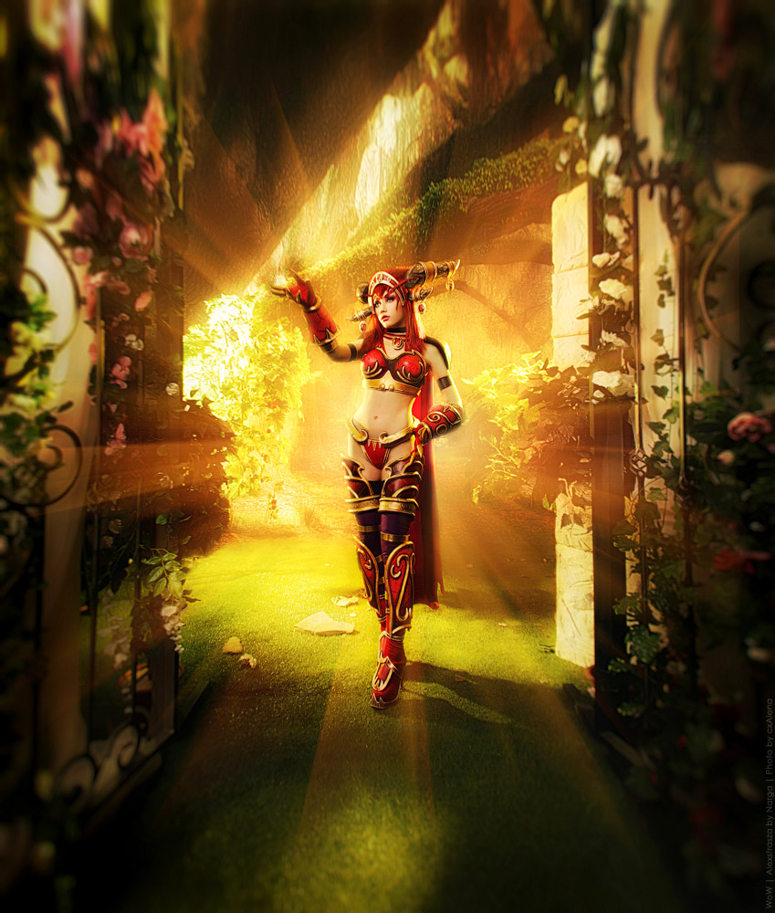 World of Warcraft - Alexstrasza Cosplay - light aesthetic photography