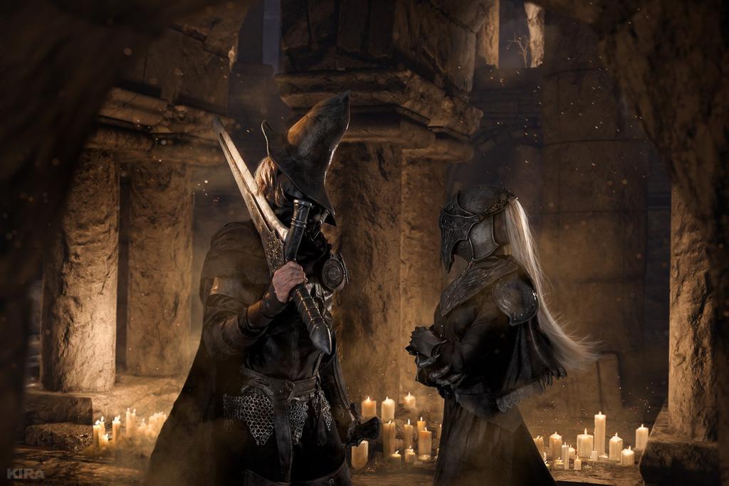 Dark Souls 3 - Abyss Watcher &amp; Yuria of Londor Cosplay - anime costume
