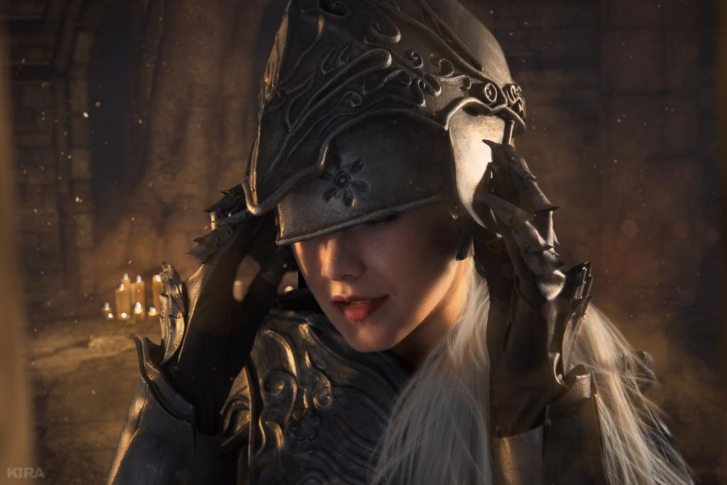 Dark Souls 3 - Abyss Watcher &amp; Yuria of Londor Cosplay - full length photo