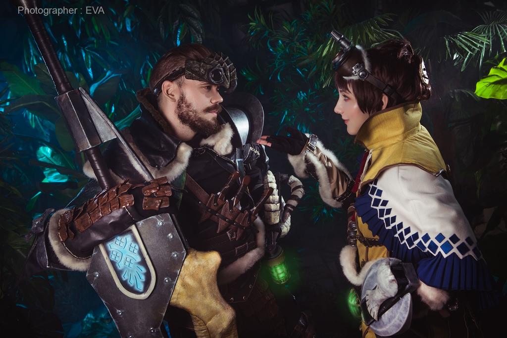2020 03 14 monster hunter world the handler hunter cosplay 11