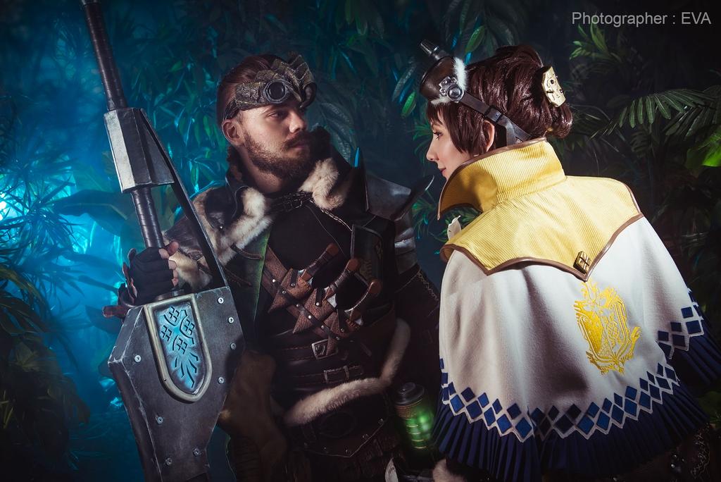 2020 03 14 monster hunter world the handler hunter cosplay 12