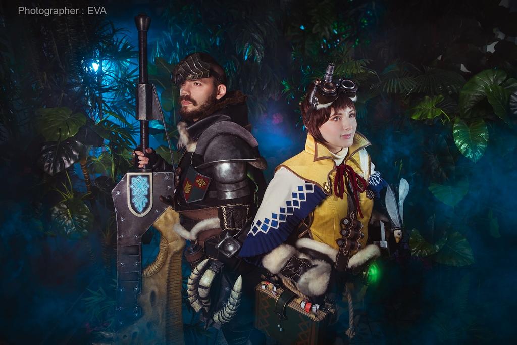 2020 03 14 monster hunter world the handler hunter cosplay 14