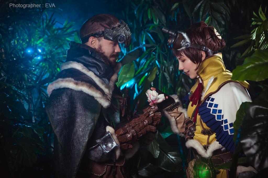 2020 03 14 monster hunter world the handler hunter cosplay 6