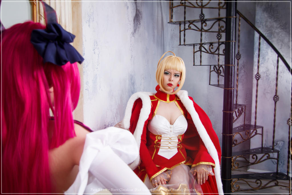 fate extra e28093 nero claudius red saber emperor of roses cosplay 10