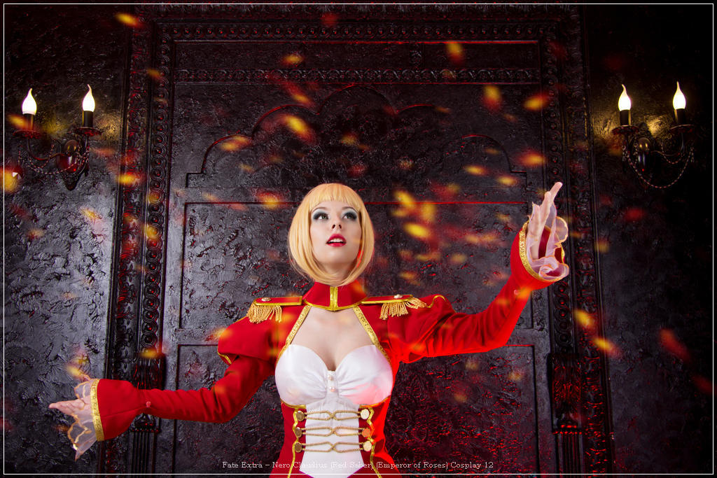 fate extra e28093 nero claudius red saber emperor of roses cosplay 12