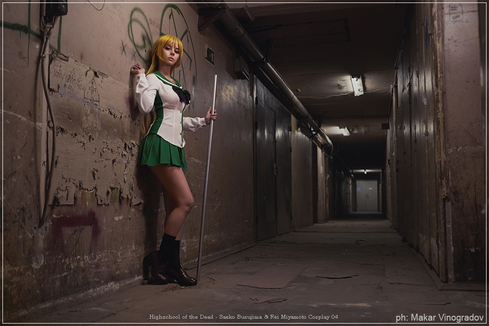 Highschool of the Dead - Saeko Busujima &amp; Rei Miyamoto Cosplay - expressive portrait