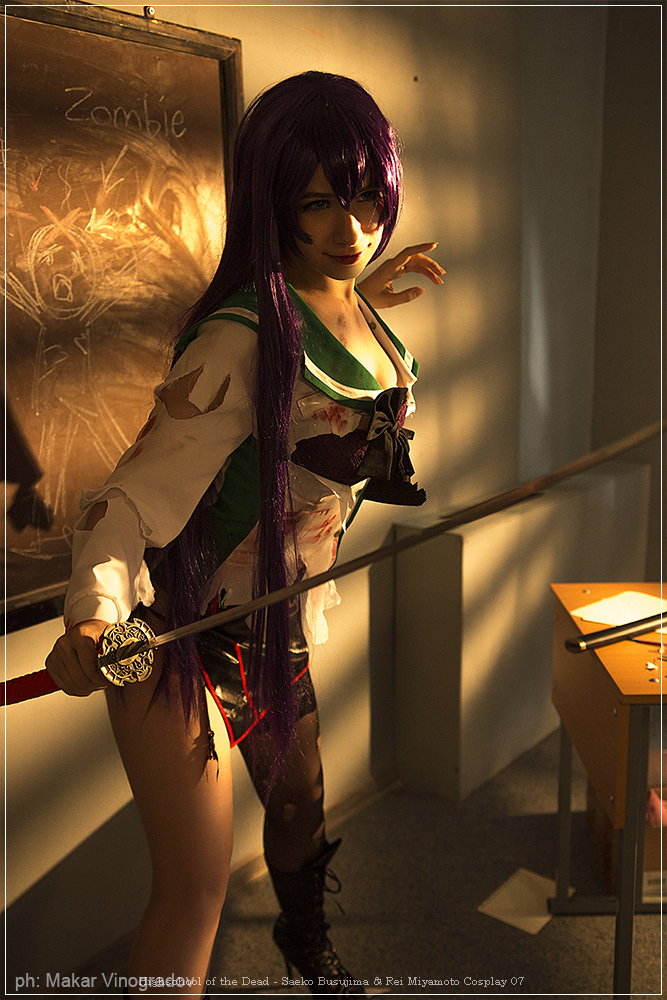 Highschool of the Dead - Saeko Busujima &amp; Rei Miyamoto Cosplay - soft focus shot