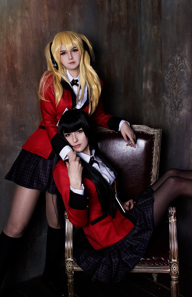 Kakegurui - Compulsive Gambler - Yumeko Jabami &amp; Mary Saotome Cosplay - anime costume