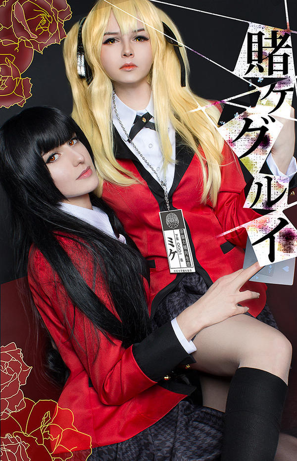 Kakegurui - Compulsive Gambler - Yumeko Jabami &amp; Mary Saotome Cosplay - full body port.