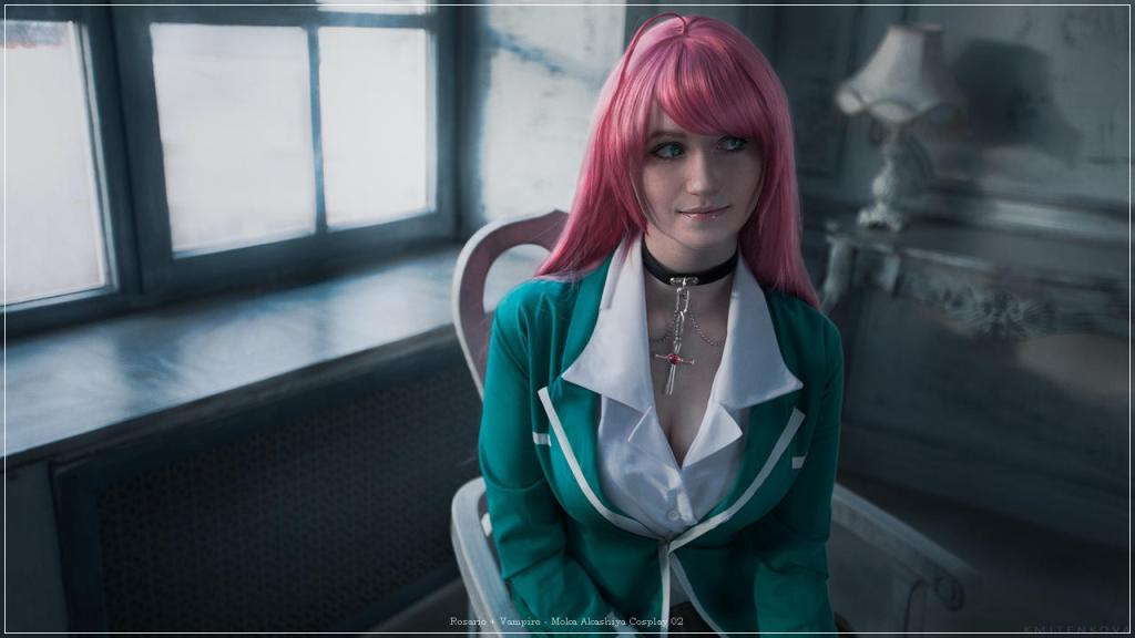 Rosario + Vampire - Moka Akashiya Cosplay - costume show