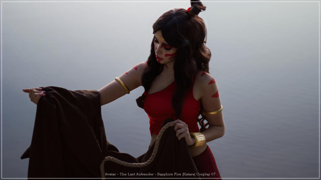 avatar the last airbender sapphire fire katara cosplay 07