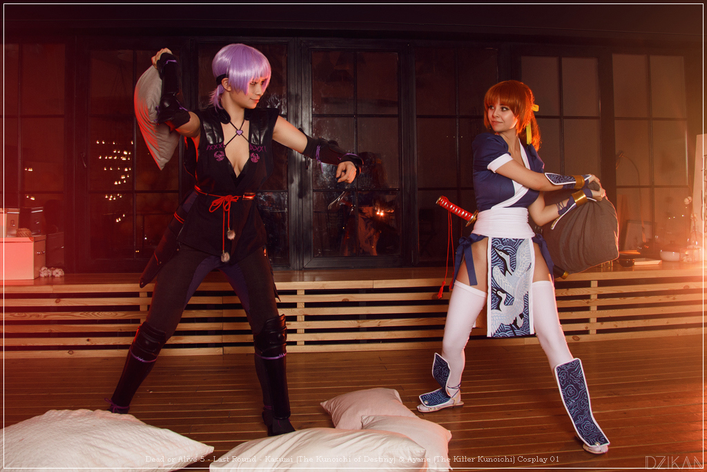 Dead or Alive 5 - Last Round - Kasumi (The Kunoichi of Destiny) &amp; Ayane (The Killer Kunoichi) Cosplay - inspired capture