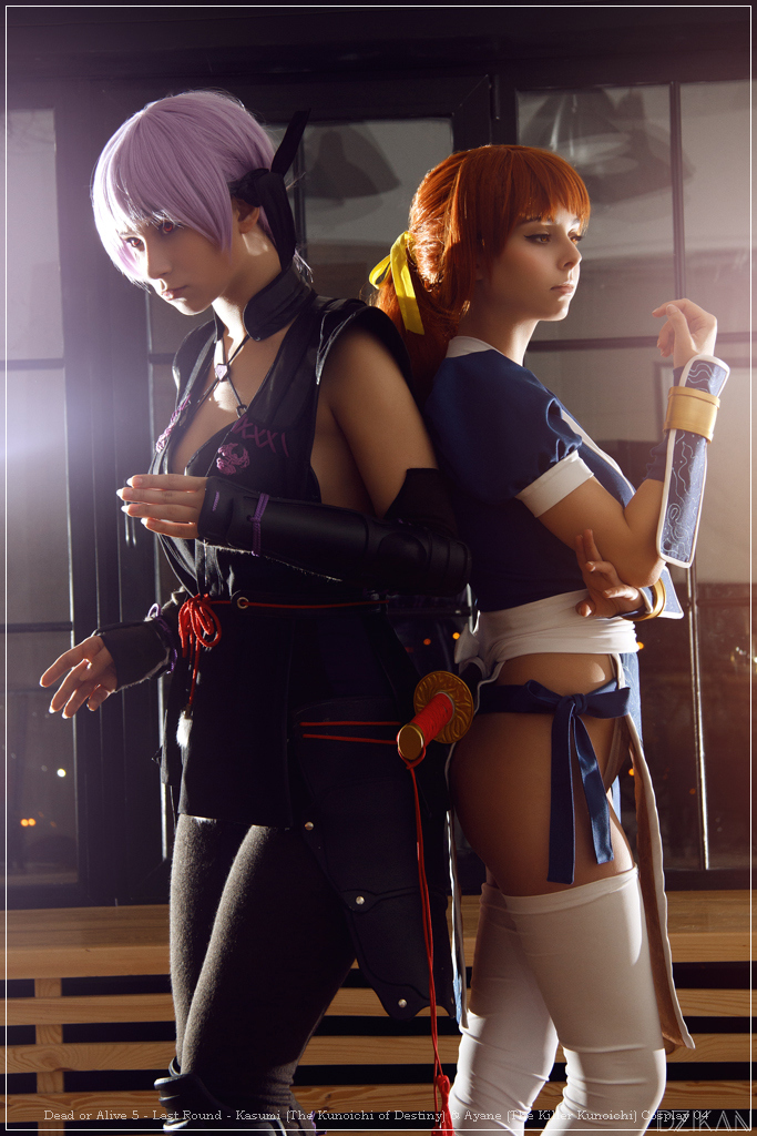 Dead or Alive 5 - Last Round - Kasumi (The Kunoichi of Destiny) &amp; Ayane (The Killer Kunoichi) Cosplay - expressive portrait