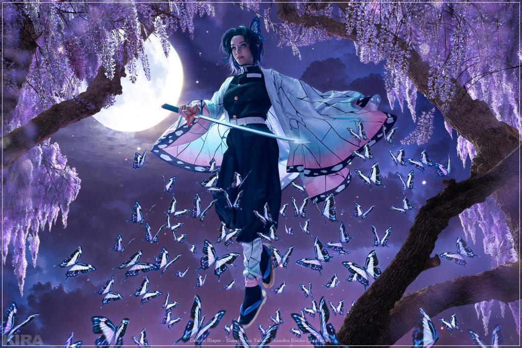 Demon Slayer - Shinobu Kocho Cosplay - full length character portrait