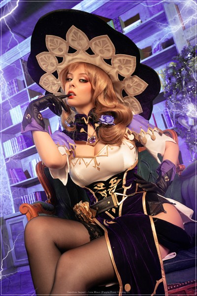 Genshin Impact - Lisa Minci (Purple Rose) Cosplay
