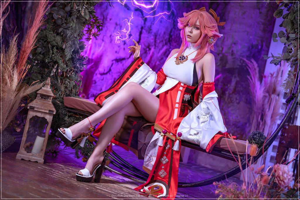 Genshin Impact - Yae Miko (Astute Amusement) (Mikos Instruction) Cosplay - light aesthetic