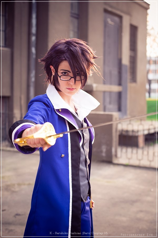 K - Saruhiko Fushimi (Saru) Cosplay - full length character portrait K - Saruhiko Fushimi (Saru) Cosplay - full length character portrait