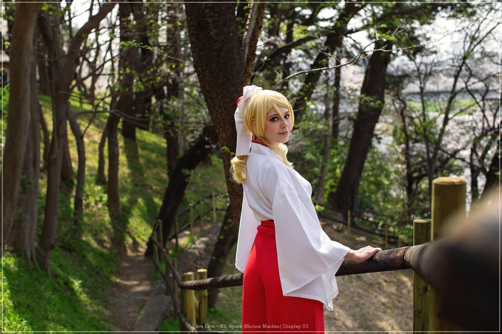 Love Live - Eli Ayase (Shrine Maiden) Cosplay full length character portrait
