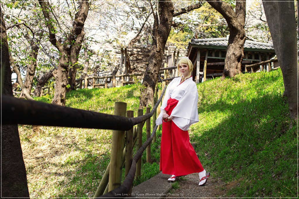 Love Live - Eli Ayase (Shrine Maiden) Cosplay full body portrait photography