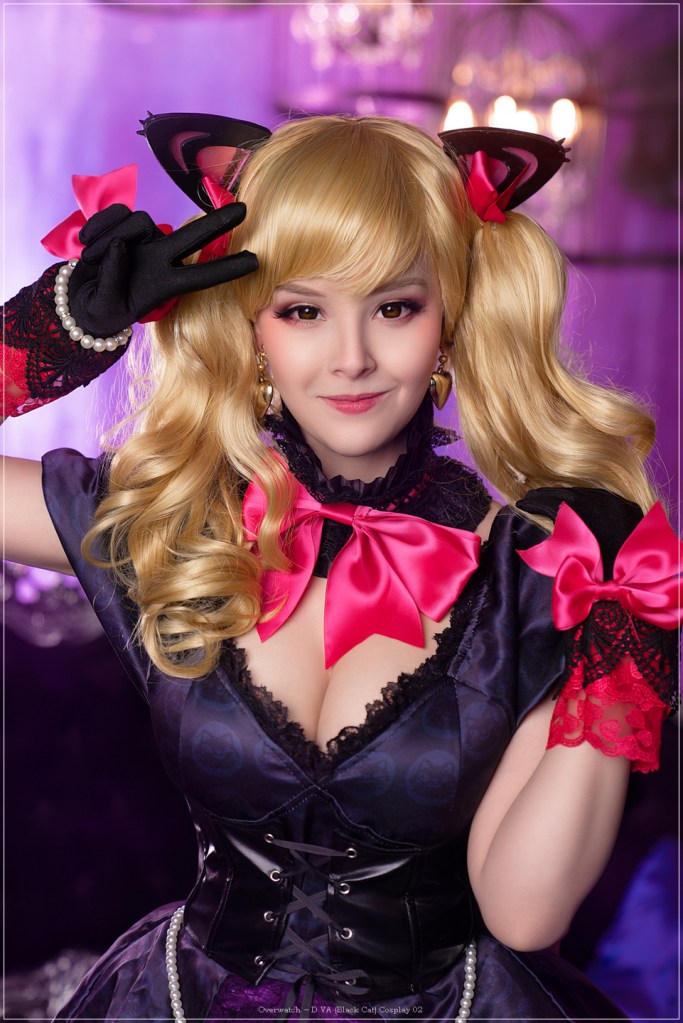 Overwatch - D.VA (Black Cat) Cosplay - authentic costume view