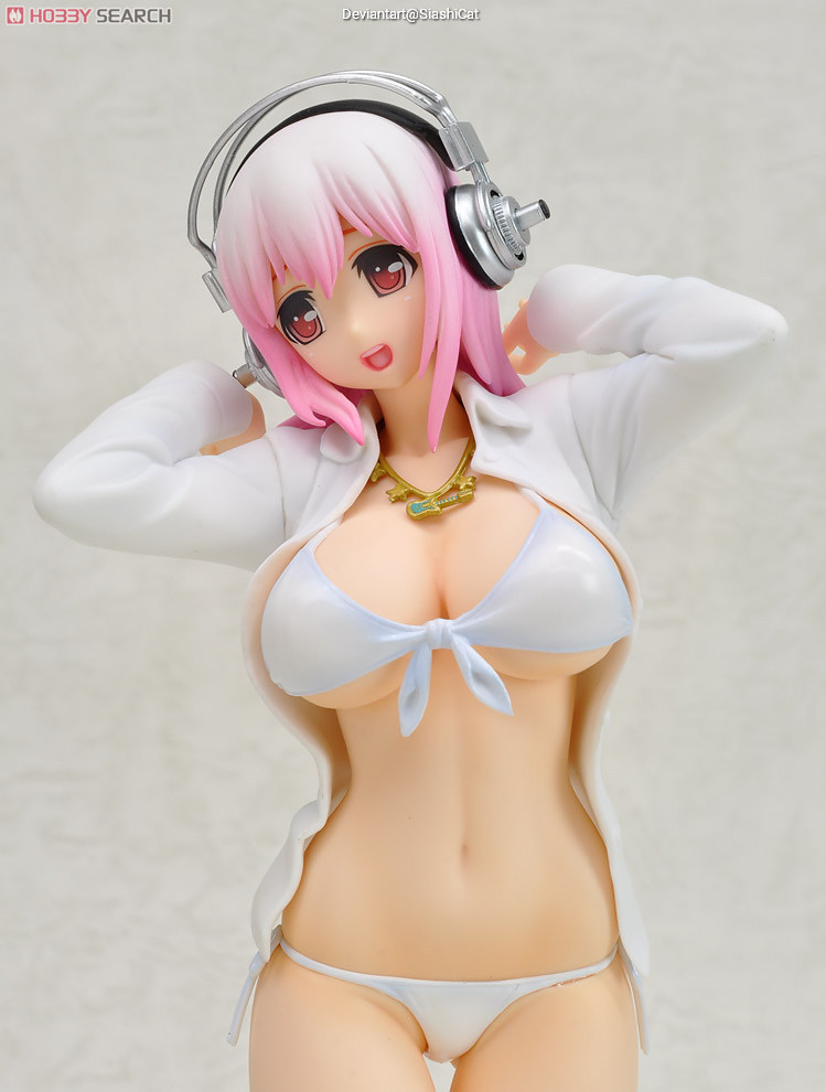 SkyTube Super Sonico - Super Sonico (Swim Wear Gravure White) Cosplay character portrait photography