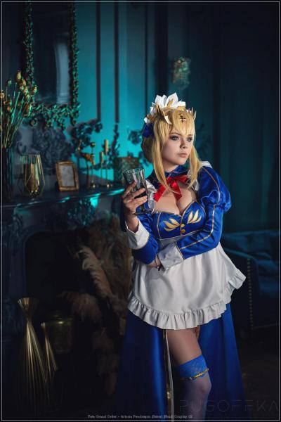 Fate Grand Order - Artoria Pendragon (Saber) (Maid) Cosplay