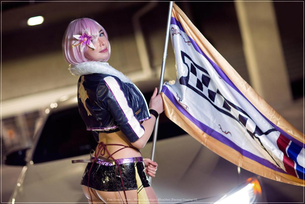 fate grand order e28093 mashu kyrielight shielder racing cosplay 05